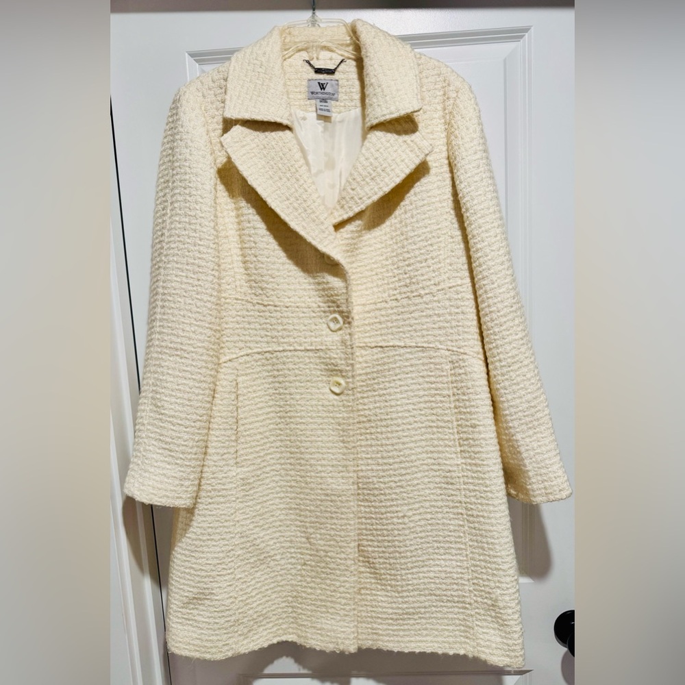 Worthington Cream Wool Blend Coat - Picture 1 of 6